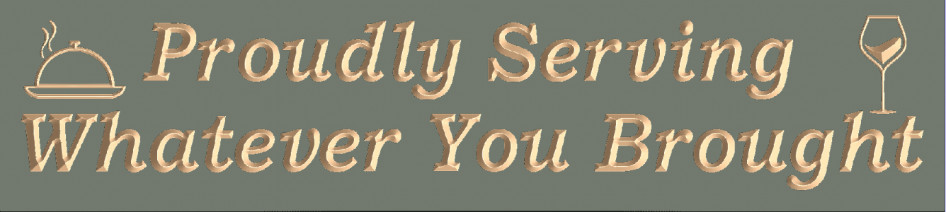 Proudly Serving sign